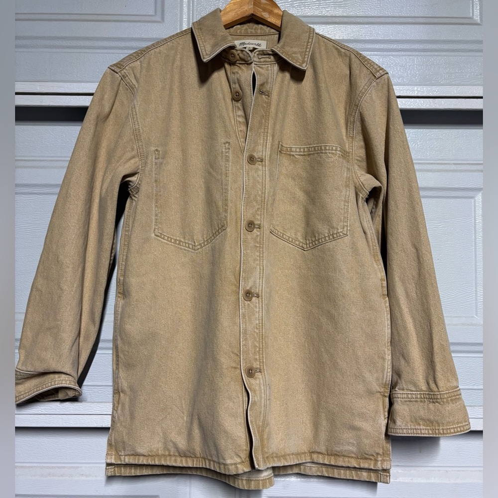 Madewell women’s Tan Shirt Jacket
